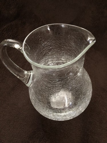 MID CENTURY MODERN  BLENKO CRACKLE GLASS PITCHER/JUG