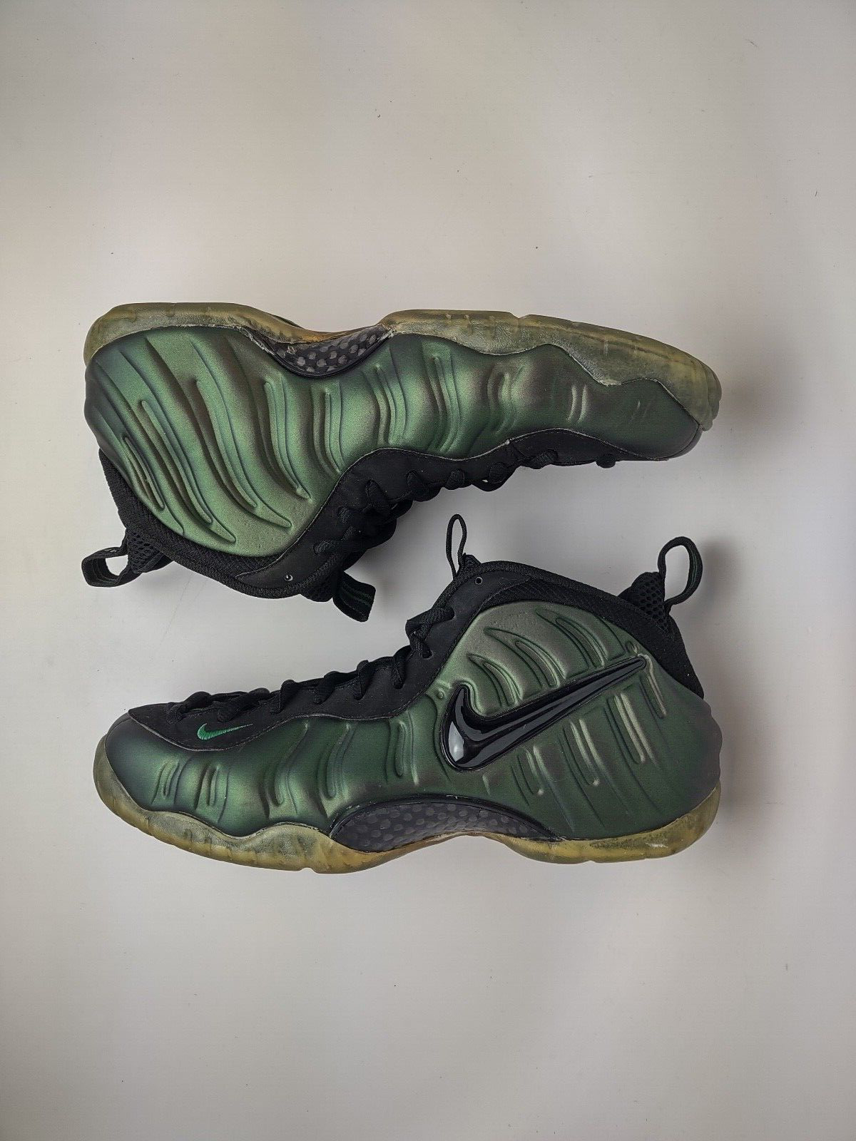 

Кроссовки Nike Air Foamposite Pro Pine Green Black 624041-301 мужские 11, Зеленый, Nike Air Foamposite