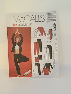 McCall's 4261 Pattern Spa Essentials Size (XSM/SML/MED) UNCUT Misses
