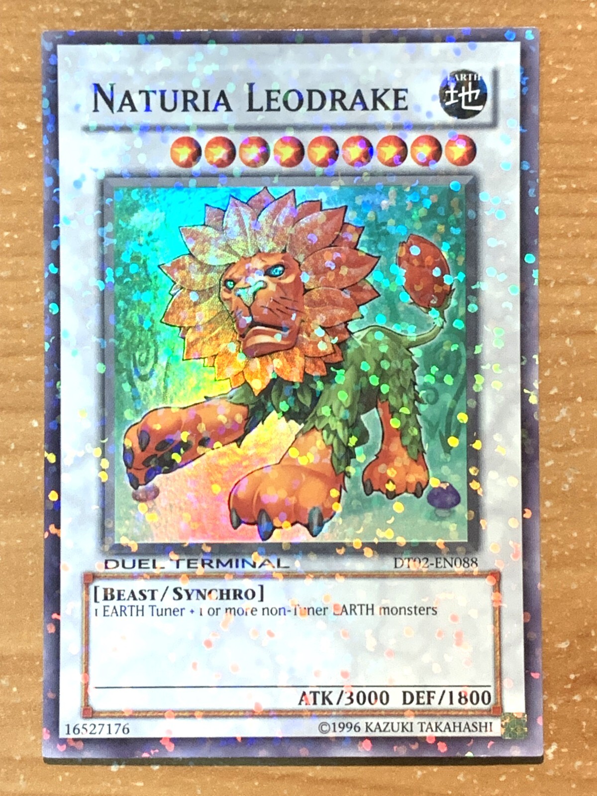 (194)直筆サイン入りELAST iDENTIFICATION NATURE yugioh Naturia Leodrake DT02-EN088 Super Parallel Rare new