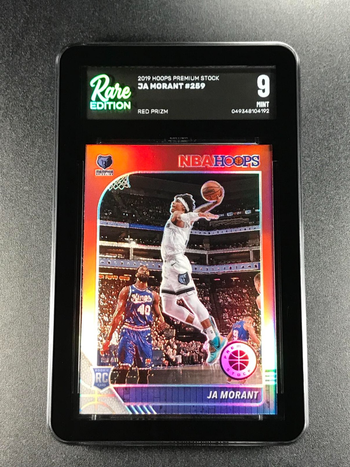 JA MORANT 2019 HOOPS PREMIUM STOCK #259 RED PRIZM ROOKIE RC JA MORANT 2019 HOOPS PREMIUM STOCK #259 RED PRIZM ROOKIE RC
