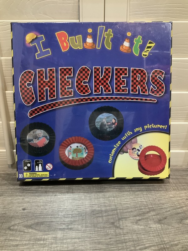 I BUILD IT! CHECKERS Customize With Any Pictures Sealed