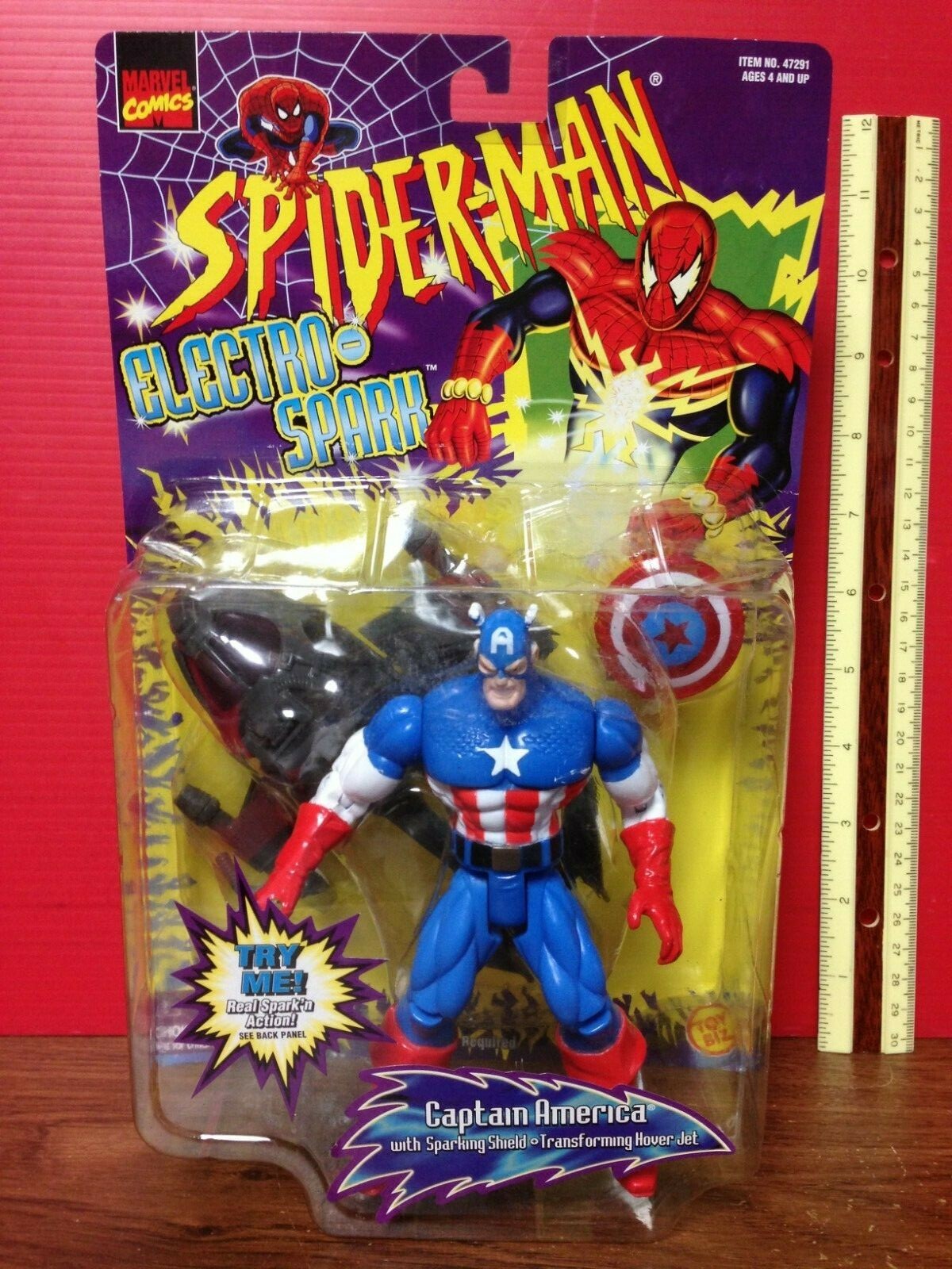 1997 Marvel Comics Electro-Spark Captain America Action