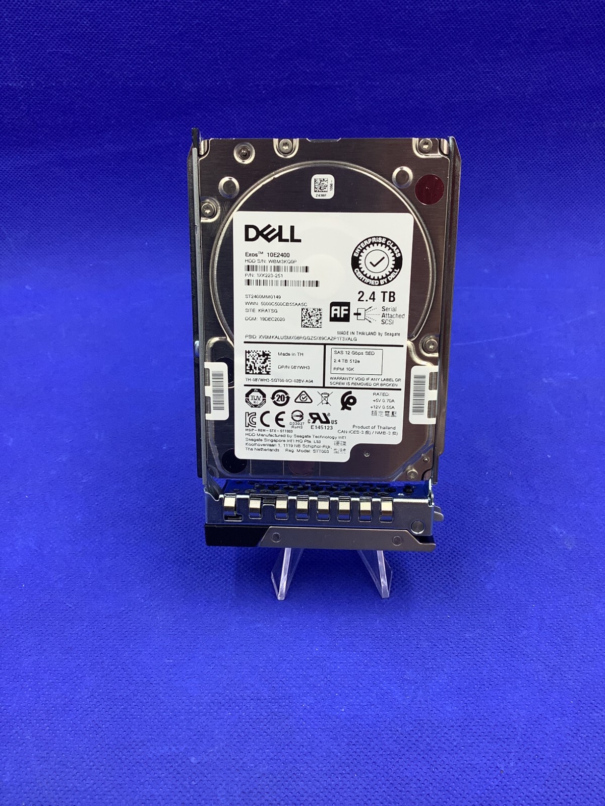 08YWH3 DELL 2.4TB 10K SAS 12Gbps SED 512e 2.5'' HDD 8YWH3