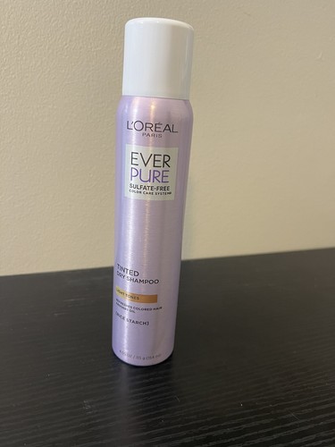 L'Oreal Ever Pure Tinted Dry Shampoo, Sulfate Free, Light Tones, 4 Oz