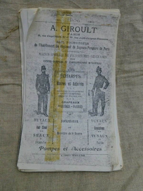 Pompiers / Sapeurs-Pompiers : Photocopies Catalogue Giroult 1906
