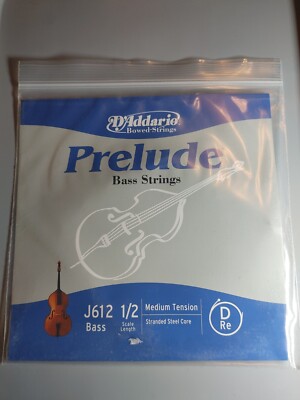 D'Addario Prelude Series Double Bass D String 1/2 Size Medium Tension J612