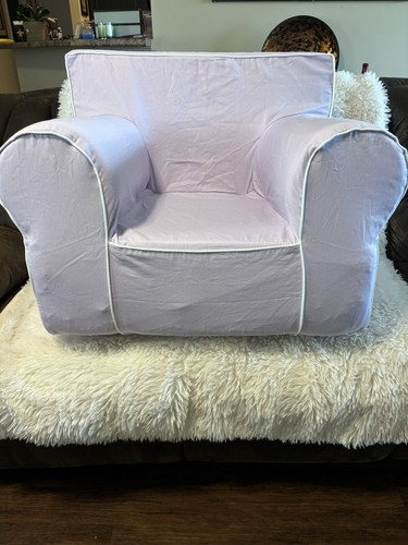 Pottery Barn Kids Oversized Size Anywhere Chair- &ldquo;cover Only&rdquo;- Lavender & White