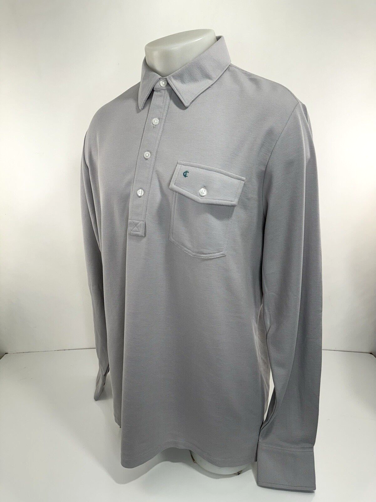 CRIQUET - NEW w TAG - PLAYERS Pullover Knit Embroidered Logo Rugby Mens L Shirt