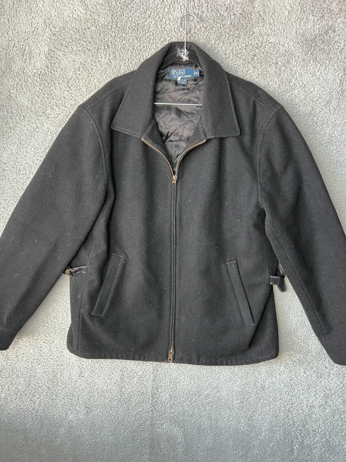 Polo Ralph Lauren ブラックジャケット XL POLO RALPH LAUREN Big & Tall Black White Striped Interlock