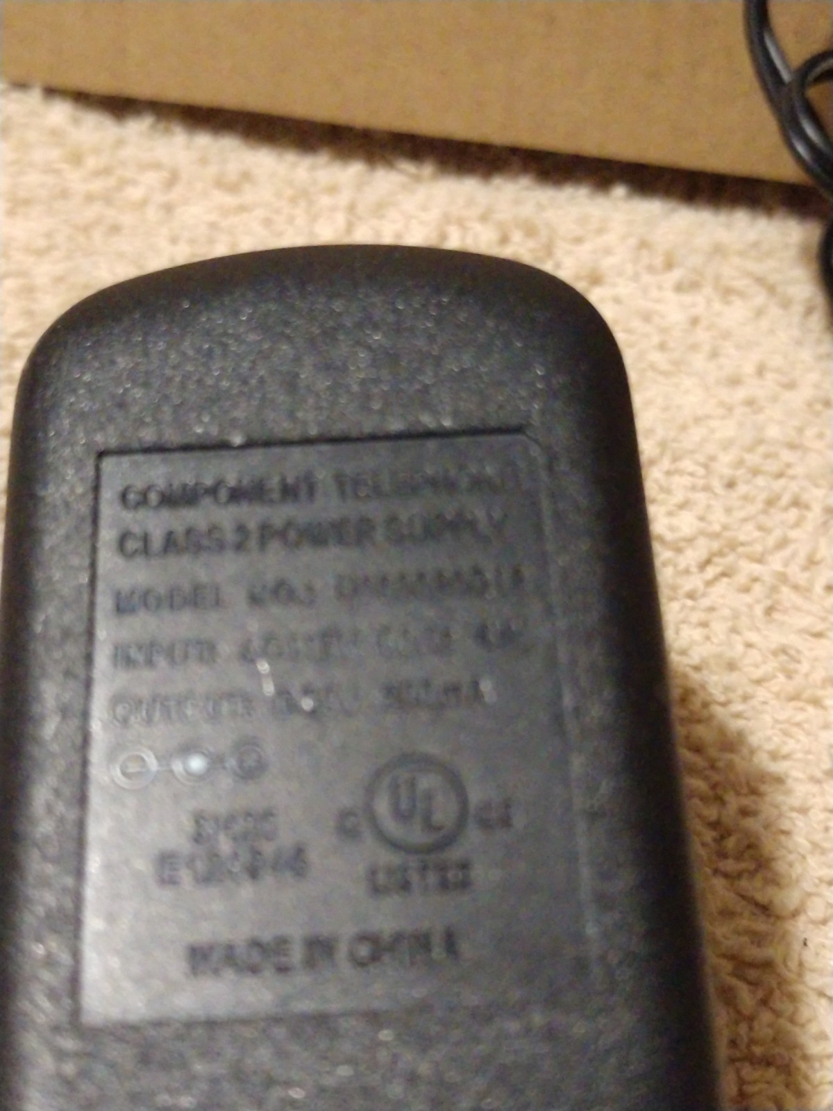 Class 2 Power Supply AC 117V 60Hz 4W