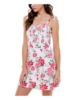 

PLANET GOLD Женское белое короткое платье-футляр без рукавов для вечеринок Juniors, Белый