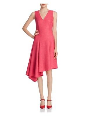 

ELIE TAHARI Женское розовое платье без рукавов с V-образным вырезом для работы, Розовый