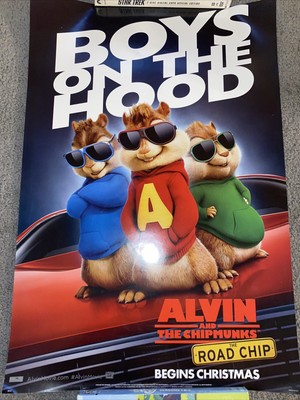 Lot of 3 Mini Movie Posters Alvin & The Chipmunks X Men Night At The Museum 