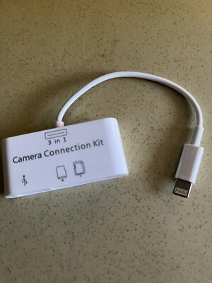 SD Camera DSLR Link  3 in1 USB Card Reader MicroAdapter for Apple iphone X 8 7 6