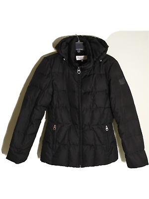 Calvin Klein Puffer Jacket Women s Size S Down Filled Black Hooded