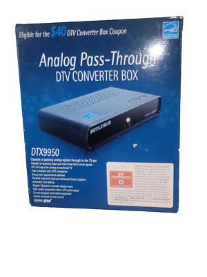 Digital Stream DTX9950 Analog Pass-Through DTV Converter Box Brand New