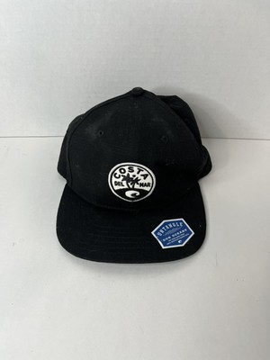 Mens Costa ILSA Flat Brim Snapback Cap. NEW W/O Tags FQS900217-001 Black
