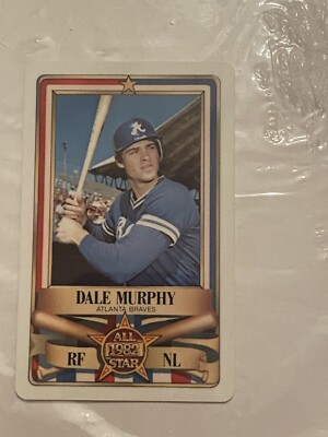 1982 Perma-Graphics Baseball ALL STAR Credit Card DALE MURPHY NM-MT!