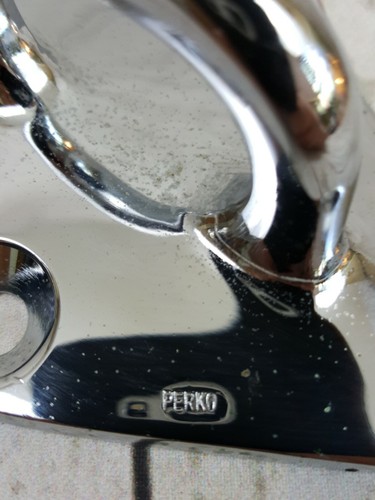 Perko chrome brass 5 inch tie down flush mount