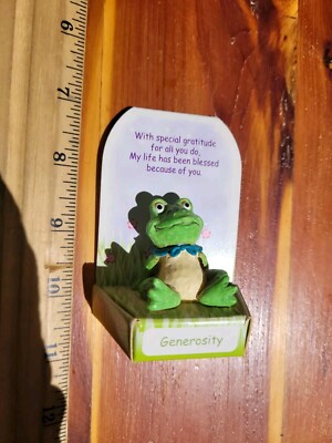 Russ Berrie Hand Painted Frog Figurine