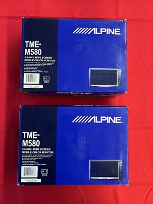 Set Of Alpine TME-M580 Headrest Monitors  | Open Box  | No Remote