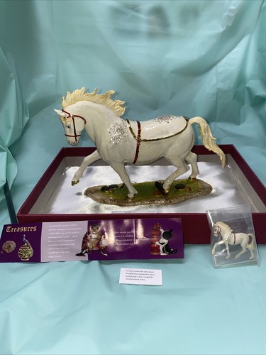 Treasures Ozarkland Hand Enameled horse with crystals 24k