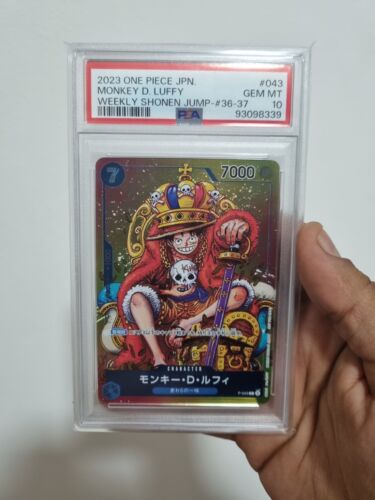 PSA 10 Monkey D Luffy P-043 Weekly Shonen Jump Promo One PSA 10 Monkey D Luffy P-043 Weekly Shonen Jump Promo One