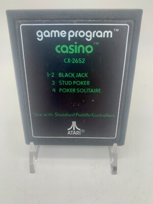 Atari 2600 Spiel -- CASINO (Text Label) -- Game Tested