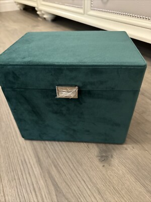 LA MER Teal Green Velvet Box For Makeup And Jewelry