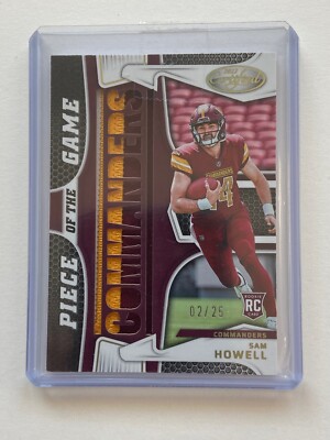 2022 CERTIFIED SAM HOWELL ROOKIE PIECE OF THE GAME 3-COLOR PATCH (02/25)