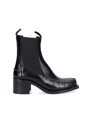 Pre-owned Hereu Ankle Boots 'alda' In Black
