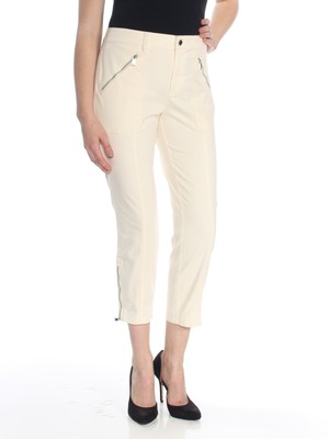 

Женские узкие брюки цвета слоновой кости с молнией до щиколотки RALPH LAUREN, Цвет слоновой кости, 200692868003