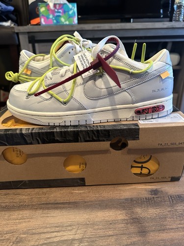 NIKE DUNK LOW OFF-WHITE LOT 08 SIZE 9.5 | eBay