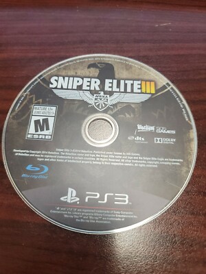 Sniper Elite III (PlayStation 3 PS3) NO TRACKING - DISC ONLY #9975