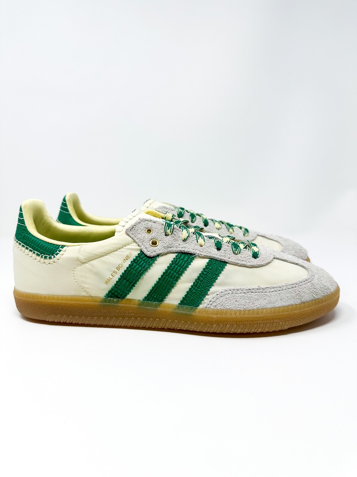 Pre-owned Adidas Originals Adidas X Wales Bonner Men's Samba Low Top Sneakers Green/white 9.5 Us Gy4344