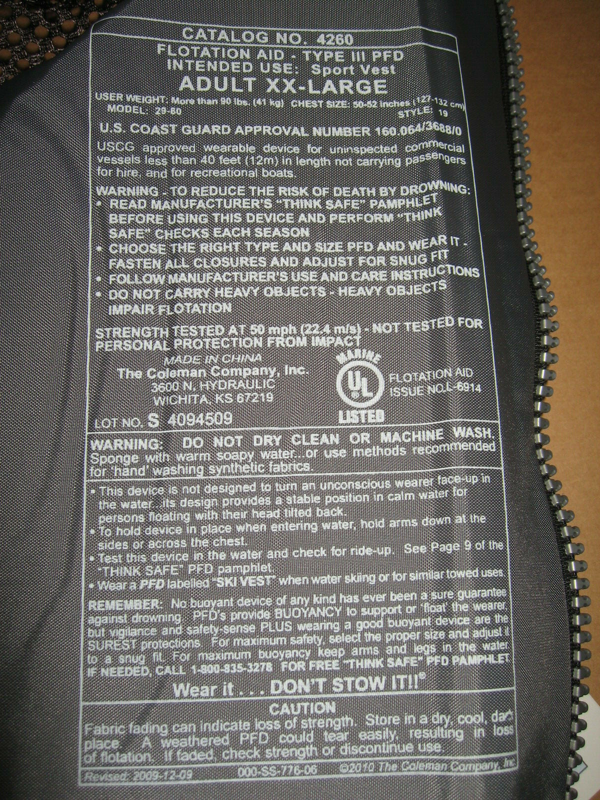 Stearns 4260 Comfort Series Collared Angler Vest Type 3 PFD