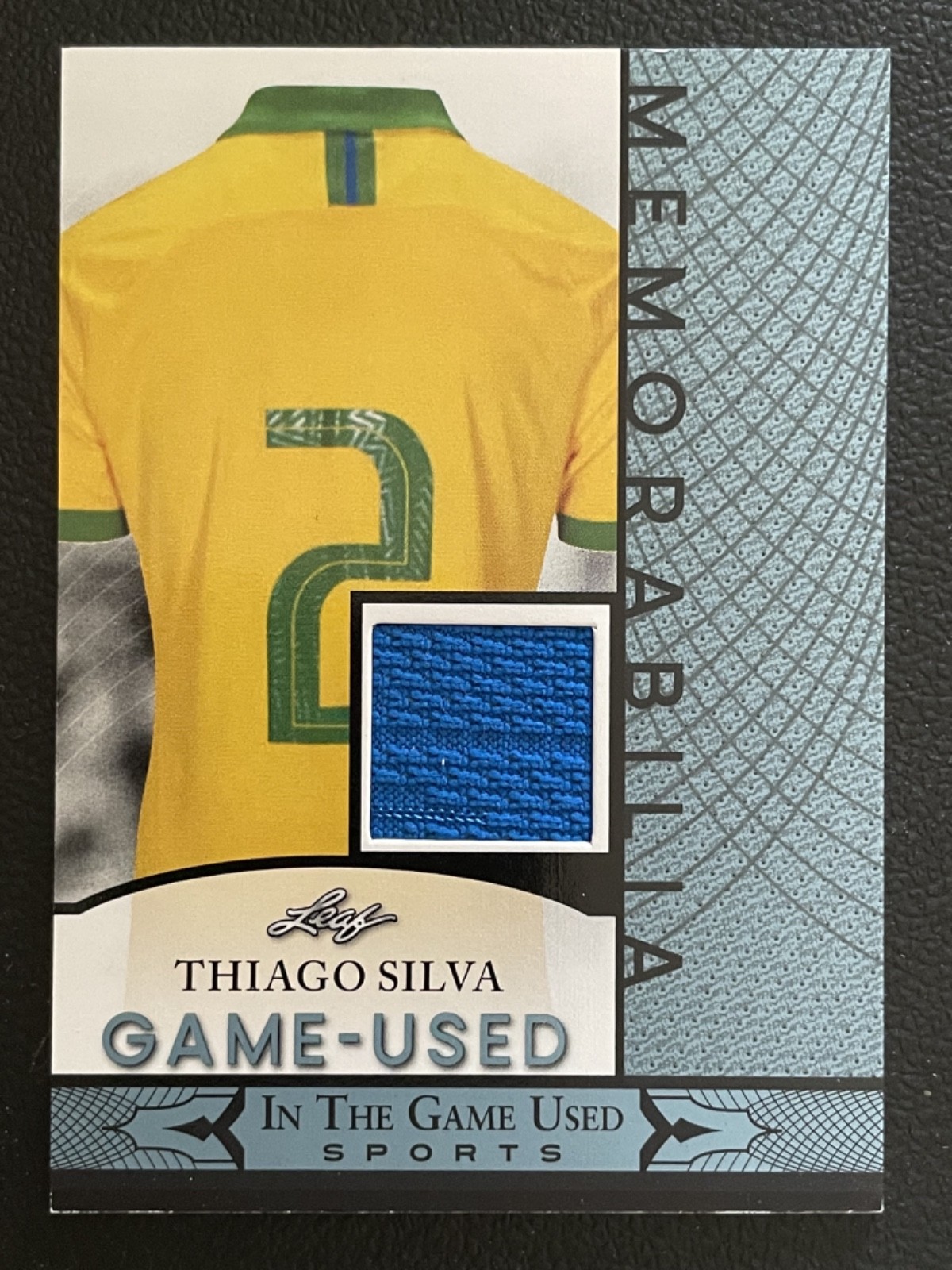 2024 Leaf In The Game Used Memorabilia Blue Thiago Silva Jersey