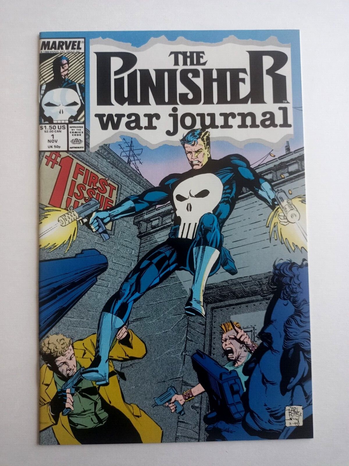 Marvel Comics The PUNISHER War Journal #1 Nov 1988 Jim Lee