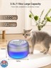 SIBAYS Cat Water Fountain, 118oz/3.5L Large Capacity Cat Fountain for Drinking with LED Light and Water Shortage Reminder, Plastic Automatic Dog Water Bowl Dispenser, Easy to Clean(FS75)