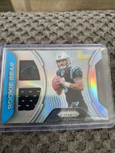 Will Grier 2019 Panini Silver Prizm Football Rookie Gear Patch Card RG-WG. rookie card picture
