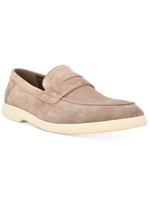 

Мужские кожаные лоферы без шнуровки CALVIN KLEIN бежевого цвета с контрастным ремешком, Бежевый, CMTRAPPER