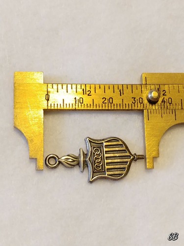 VINTAGE STERLING BRACELET CHARM OLYMPICS CHARM 1-1/4