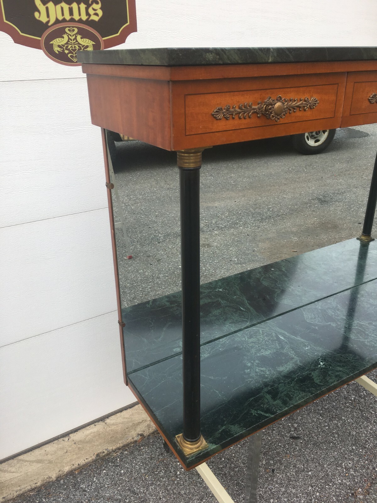 BETHLEHEM FURNITURE FRENCH REGENCY NEO CLASSICAL MARBLE TOP SERVER CONSOLE