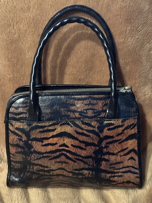 Patricia Nash Tiger Print Paris Satchel 