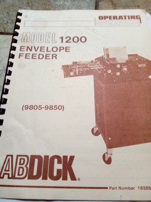 Astro 1200 envelope feeder parts