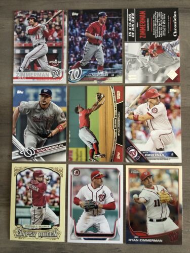 Ryan Zimmerman 9 Card Lot. Assorted Late-Career Player & Rookie REPRINT Cards.. rookie card picture