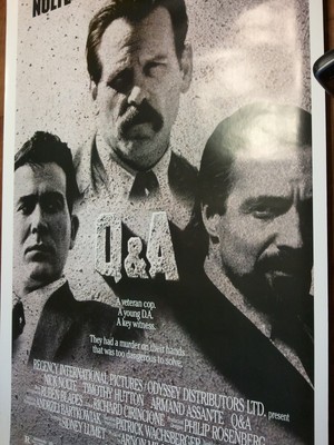 Q & A Movie Poster Movie Poster One Sheet 1SH Q&A Rolled Original 1990