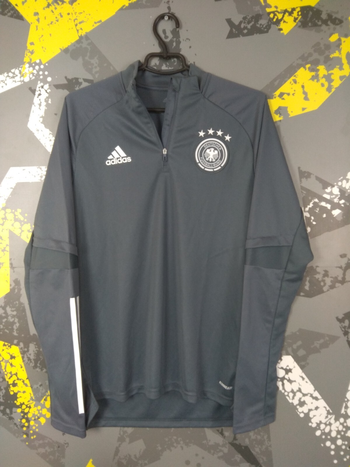 Germany Team Training Jacket With Zipped Gray Adidas Mens Size M