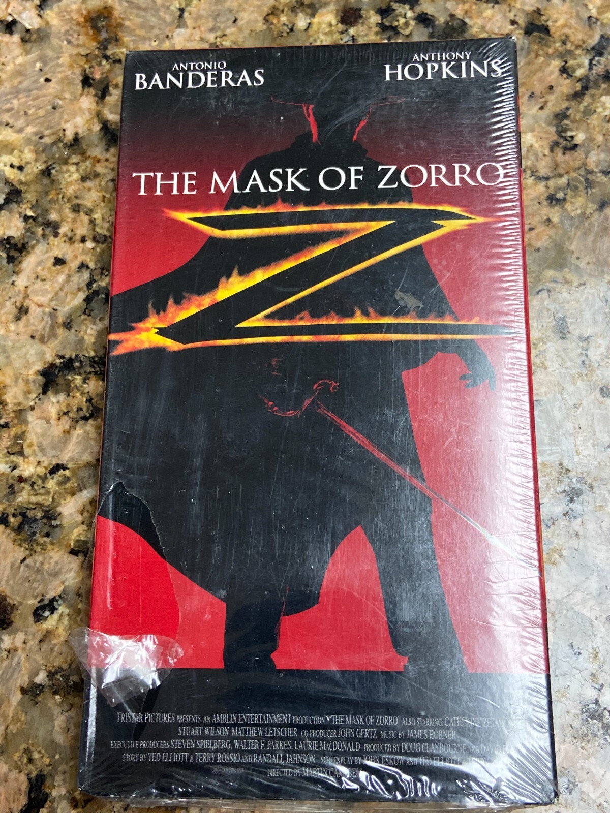 Vintage Factory Sealed The Mask of Zorro VHS Cassette Tape Antonio